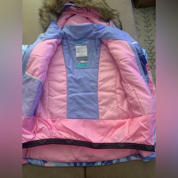 Roxy Girl Dri-Flight American Pie Snow Jacket Blue Landscape NWT Size XL (14) - Picture 9 of 12